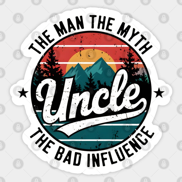 The Man The Myth Uncle - Best Uncle Ever Sticker by MakerMind8.2